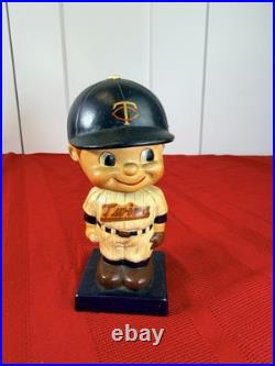 Vtg 1961 Minnesota Twins Bobblehead Nodder Square Blue Base Japan