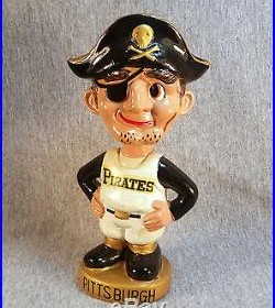 Vtg 1967 Pittsburgh PIRATES Souvenir Mascot BOBBLEHEAD Nodder Sports Specialties
