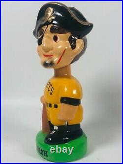 Vtg 1970-80s Ceramic Pittsburgh Pirates Bobblehead Nodder Green Base Baseball