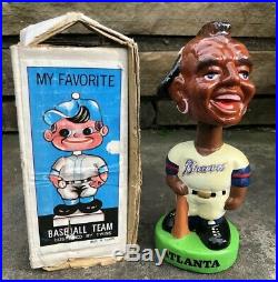 Vtg 1982 Atlanta Braves Indian 7 Baseball Bobble Head Nodder WithBox Taiwan Rare