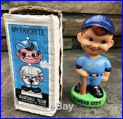 Vtg 1982 Kansas City Royals 7 Baseball Bobble Head Nodder WithBox Taiwan Rare