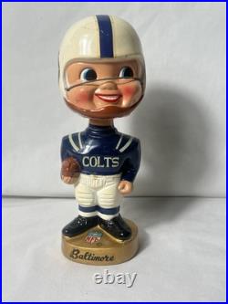 Vtg Baltimore Colts bobble head new inbox60s Gold Base Noder