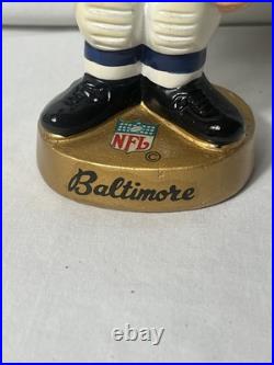 Vtg Baltimore Colts bobble head new inbox60s Gold Base Noder