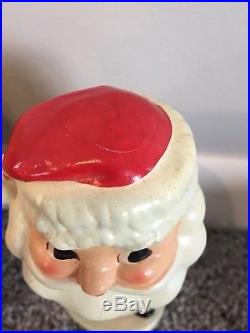Vtg Bobblehead Santa Nodder Ceramic Japan Original Box Sleigh Christmas Spring