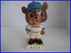 Vtg Chicago Cubs Bobblehead Nodder Bear White Base 1960
