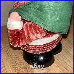 Vtg Christmas Paper Mache Bobble Head Santa Claus Candy Container Germany 8