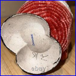 Vtg Christmas Paper Mache Bobble Head Santa Claus Candy Container Germany 8