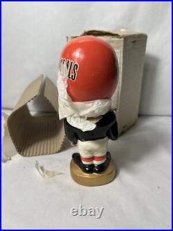 Vtg Cincinnati Bengals bobble head original box60s gold base Nos