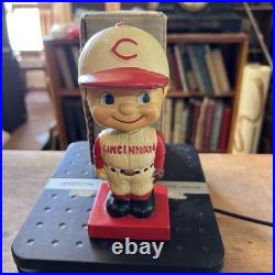 Vtg Cincinnati Reds Bobblehead Made In Japan Red Base Nodder 1960's Baseball