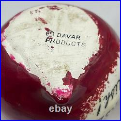 Vtg Davar Horse Radish Bobble Head Spring Condiment Pixieware Jar With Spoon HTF