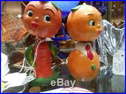 Vtg Disney Orange Bird mr. And miss florida bobblehead advertising souvenir