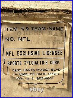 Vtg Green Bay Packers sports specialties bobble head original box gold base