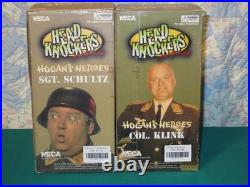 Vtg Hogan's Heroes Sgt Schultz Col Klink 2002 NECA Head Knockers Bobblehead