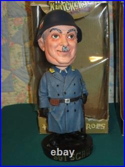 Vtg Hogan's Heroes Sgt Schultz Col Klink 2002 NECA Head Knockers Bobblehead
