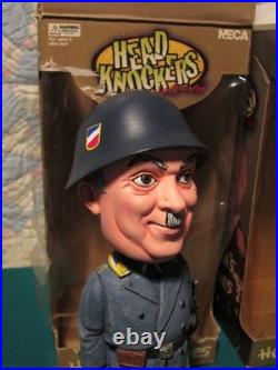 Vtg Hogan's Heroes Sgt Schultz Col Klink 2002 NECA Head Knockers Bobblehead