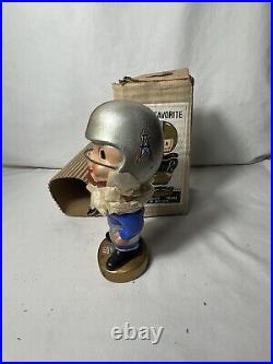 Vtg Houston Oilers sports specialties bobble head original box 60s Gold Base