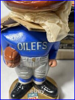 Vtg Houston Oilers sports specialties bobble head original box 60s Gold Base