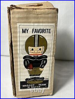 Vtg Houston Oilers sports specialties bobble head original box 60s Gold Base