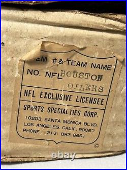 Vtg Houston Oilers sports specialties bobble head original box 60s Gold Base