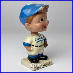 Vtg Los Angeles Dodgers MLB Bobblehead/Nodder, White Jersey, Square Base'61-'63
