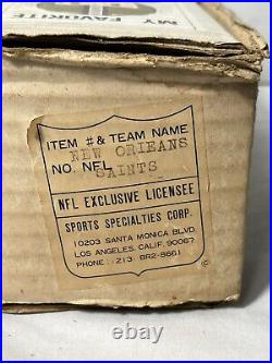 Vtg New Orleans Saints sports specialties bobble head 60s Nos