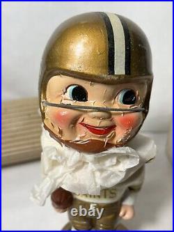 Vtg New Orleans Saints sports specialties bobble head 60s Nos