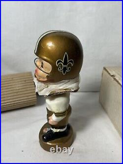 Vtg New Orleans Saints sports specialties bobble head 60s Nos