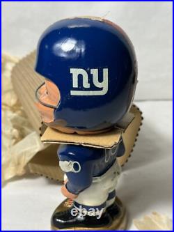 Vtg New York Giants bobble head in original box 60s Nos