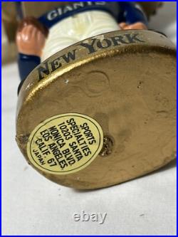Vtg New York Giants bobble head in original box 60s Nos