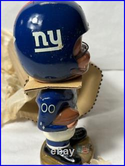 Vtg New York Giants bobble head in original box 60s Nos