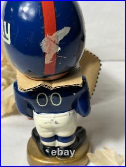 Vtg New York Giants bobble head in original box 60s Nos