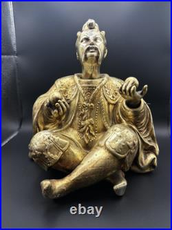 Vtg Nodder Bobblehead Gold Tone Asian lady Strumming Musical Mandolin And Man Vtg Nodder Bobblehead Gold Tone Asian lady Strumming Musical Mandolin And Man