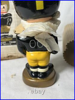 Vtg Pittsburgh Steelers sports specialties bobble head original box gold base Vtg Pittsburgh Steelers sports specialties bobble head original box gold base