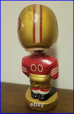 Vtg SAN FRANCISCO 49ERS Football Gold Base 1960's RARE Pro Novelty BOBBLEHEAD