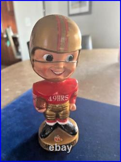 Vtg San Francisco 49ers NFL Team Gold Base Error Nodder/Bobbing Head Japan