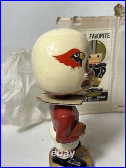 Vtg St. Louis Cardinals bobble head original box 60s Nos
