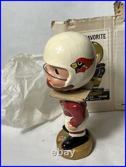 Vtg St. Louis Cardinals bobble head original box 60s Nos