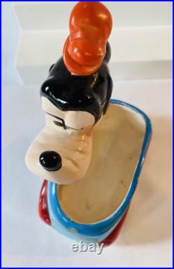 Vtg Walt Disney Productions Goofy Bobblehead In Car Enesco Japan Planter 7 Tall