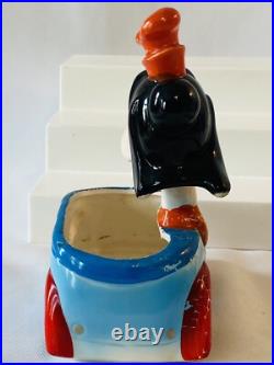 Vtg Walt Disney Productions Goofy Bobblehead In Car Enesco Japan Planter 7 Tall