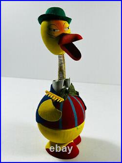 Vtg West Germany Easter Bobblehead Duck Candy Container NICE