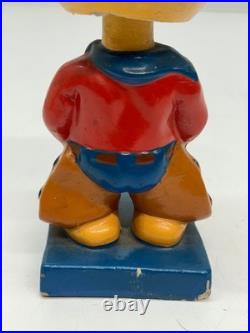 Vtg c1960s Reddy Kilowatt Cowboy Western Bobblehead Nodder Figure Some Chips