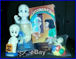 Vtg lot 4 Casper the friendly ghost VHS 89 bobblehead 95 bubblebath 95 figure