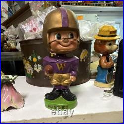 Washington Huskies Vintage Football Bobble Head Purple Gold Collectible