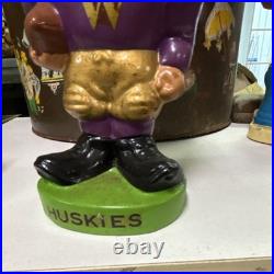 Washington Huskies Vintage Football Bobble Head Purple Gold Collectible