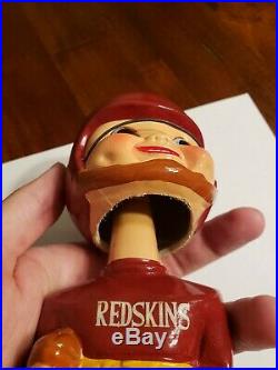 Washington Redskins Bobblehead Boy Rare Vintage 1960s 1970s Gold Base Nodder